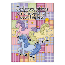 Triplets, Congratulations Birth Of Triplets - Thre Cards