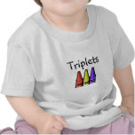 Triplets (Crayons) t-shirts