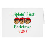 Triplets First Christmas Greeting Cards