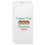 Triplets First Christmas rack cards