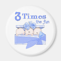 Triplets Fridge Magnet