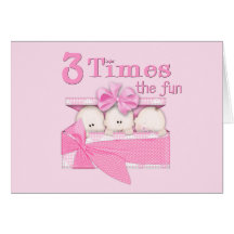 Triplets Greeting Card