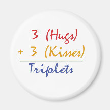 Triplets Math Fridge Magnet
