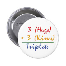 Triplets Math Pinback Buttons