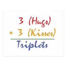 Triplets Math Post Cards