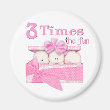 Triplets Refrigerator Magnets