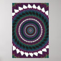 Trippy Poster: Abstract Radial Artwork posters