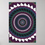 Trippy Poster: Abstract Radial Artwork posters