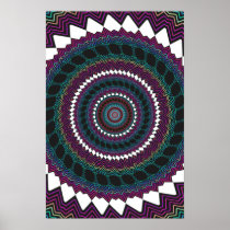 Trippy Poster: Abstract Radial Artwork