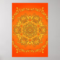 Trippy Poster: Psychedelic Hexagonal Artwork posters