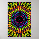 Trippy Poster: Psychedelic Kaleidoscope Artwork posters