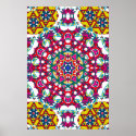 Trippy Poster: Psychedelic Kaleidoscope Artwork posters