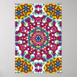 Trippy Poster: Psychedelic Kaleidoscope Artwork posters