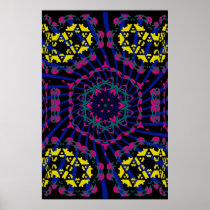 Trippy Poster: Psychedelic Kaleidoscope Artwork