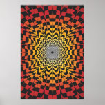 Trippy Poster: Psychedelic Radial Artwork posters