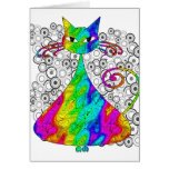 Trippy Psychedelic Cat Notecards