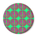 Trippy Tie-Dye Psychedelic Peace Sign magnets