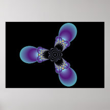 Triptych Fractal Poster