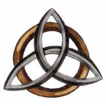 Triquetra (Brown/Silver) Acrylic Pin