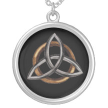 Triquetra (Brown/Silver) Custom Necklace