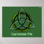 Triquetra (Green) Posters