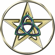 Triquetra Pentagram Keychain Cut Out