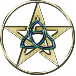 Triquetra Pentagram Keychain photo sculptures