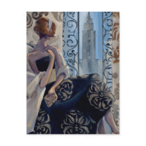 Trish Biddle New York Black Dress Postcard