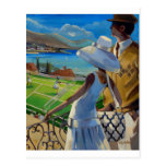 Trish Biddle - Tennis on the Riviera Post Card