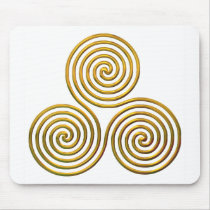 Triskele-gold Mouse Pad