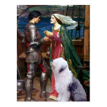 Tristam and Isolde-Old English Sheepdog 1 Post Card