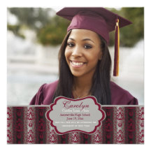 Triumph Square Graduation Photo Invitation