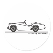 Triumph TR3 Round Sticker