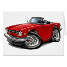 Triumph TR6 Red Car Cards