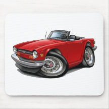 Triumph TR6 Red Car Mouse Pads
