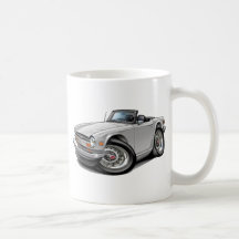 Triumph TR6 White Car Coffee Mugs