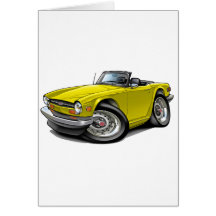 Triumph TR6 Yellow Car Greeting Cards