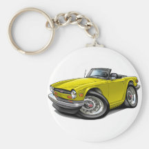Triumph TR6 Yellow Car Key Chains