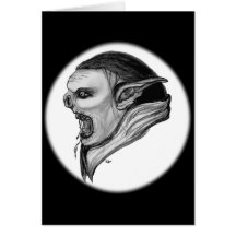 Troll black and white design karte