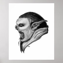 Troll black and white design posters