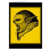 Troll schwarz gelb design karten