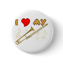 Trombone Love Pinback Button