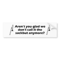 Trombone Sackbut Bumper Sticker