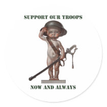 Troop Support Baby Sticker