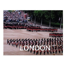 Trooping the colours London UK postcard
