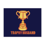 Trophy Husband, funny+mens+gifts postcards