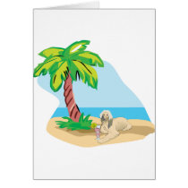 Tropical Afghan Hound Card
