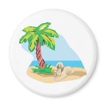 Tropical Afghan Hound Refrigerator Magnet