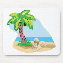 Tropical Afghan Hound Mouse Pads