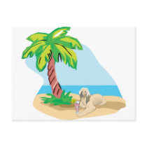 Tropical Afghan Hound Postcard